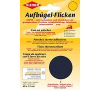 Kleiber 40 x 12 cm Large Iron on Cotton Repair Patch, Navy/Dark Blue