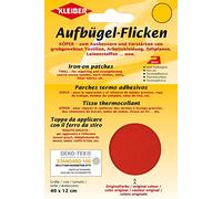 Kleiber Large Iron On Cotton Repair Patch-40cm x 12cm-Red