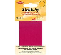 Kleiber 40 x 6 cm Iron on Elasticated Clothing Repair Tape, Pink