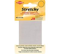 Kleiber 40 x 6 cm Iron on Elasticated Clothing Repair Tape, White