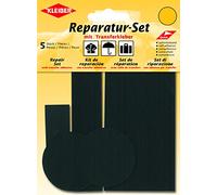Kleiber 430-09 5-Piece Self Adhesive Nylon Clothing Repair Patch Set, Black