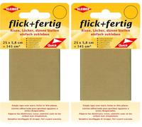 Kleiber 430-72 Nylon repair tape, self-adhesive, from Flick Plus Fertig, 145 cm², Beige (Pack of 2)