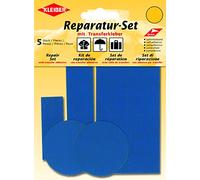Kleiber 5-Piece Self Adhesive Nylon Clothing Repair Patch Set, Blue