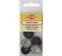 Kleiber 6-Piece Fashion Buttons, Black/White
