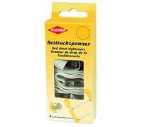 Kleiber Bed Sheet tighteners x3, Latex, White, 14 x 6 x 3 cm