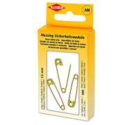 Kleiber Brass Safety Pins, One Size, White