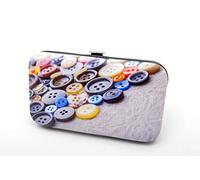Kleiber Button Print Sewing Kit, Metal, Blue, 12 x 7 x 3 cm