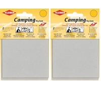Kleiber Canvas Style Self Adhesive Waterproof Nylon Repair Patches, Light Grey (Pack of 2)