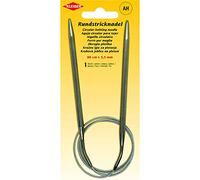 Kleiber + Co. GmbH Circular Knitting Needle, Metal, Gray, 80 cm x 5,5 mm