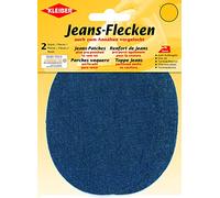 Kleiber Denim Iron Stain Oval, mid-Blue, 13x10 cm