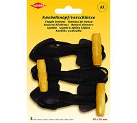 Kleiber + Co.GmbH Wooden lace-up Closure, Brown, 9 x 3 cm