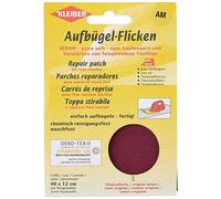 Kleiber Iron On Repair Patch for Fine Knit Textiles-40cm x 12 cm Size-Burgundy Red, 40 x 12 cm