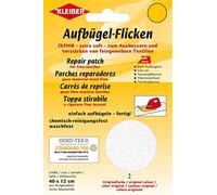 Kleiber Cotton Iron-On Repair Patch for Fine Knit Textiles, White - 40 x 12 cm Soft Mending Fabric