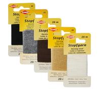 Kleiber Darning Wool Bundle by Trimz - Everyday Essentials - Black, White, Dark Grey, Brown, Beige - 5 Pack