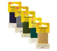 Kleiber Darning Wool Bundle by Trimz - Modern Heritage - Navy, Dark Green, Khaki, Dark Grey, Beige - 5 Pack