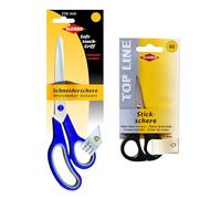 Kleiber Dressmaking Set - 250mm Fabric & 115mm Embroidery Scissors - Professional Pair for Cutting Fabric, Detail Work & Craft - Stainless Steel, 2-Piece