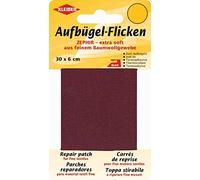 Kleiber Extra Soft Fine Cotton Iron On Repair Tape, 30cm x 6 cm, Dark Red