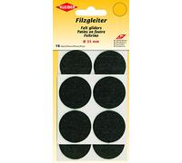 Kleiber Felt Gliders 35mm Black, 18 x 10 x 1 cm