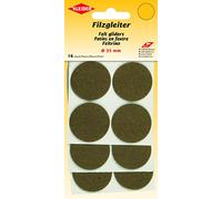 Kleiber Felt Gliders 35mm Brown, 18 x 10 x 1 cm