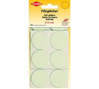 Kleiber Felt Gliders 35mm White, 18 x 10 x 1 cm