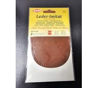 Kleiber Imitation Leather Sew-on Patches - Faux Leather Elbow & Knee Repair - 10 x 15cm - 1 Pair (2 Patches) - Brown