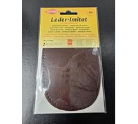 Kleiber Imitation Leather Sew-on Patches - Faux Leather Elbow & Knee Repair - 10 x 15cm - 1 Pair (2 Patches) - Dark Brown