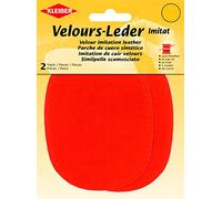 Kleiber Imitation Suede Leather Sew on Knee/Elbow Patches - Oval-12.5cm x 10cm-Garnet