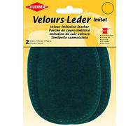 Kleiber Imitation Suede Leather Sew on Knee/Elbow Patches - Oval-12.5cm x 10cm-Water Blue
