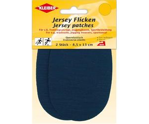 Kleiber Iron-On Jersey Patches, Stretchy Elastic Clothing Repair & Mending Material for Tracksuits, Jogging Bottoms and Sportswear, 8.5 x 13 cm, Pack of 2
