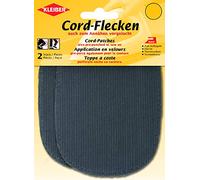 Kleiber Iron-on or sew on elbow and knee patches, Grey, 2 per pack