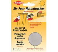Kleiber Iron On Replacement Trouser Pockets-Light Grey-1 Pair