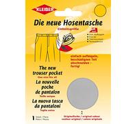 Kleiber Iron On Trouser Pocket Repair, Light Grey, 23 cm x 18,5 cm