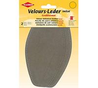 Kleiber Large Imitation Suede Leather Patches-1 Pair (2) -18cm x 10cm-Taupe