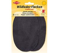 Kleiber Large Suede Sew on Trouser/Arm Patches-Grey, 18 x 13 cm