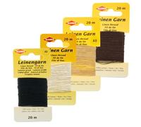 Kleiber Leather & Upholstery Linen Thread Set (4-Pack) - Black, Brown, Beige & White - Extra Strong Natural Fiber.