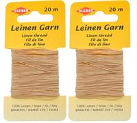 Kleiber Linen Thread, Beige, 11.8x6.2x0.4 cm (Pack of 2)