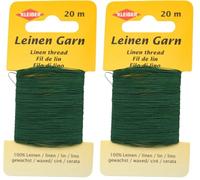 Kleiber Linen Thread, Green, 11.8x6.2x0.4 cm (Pack of 2)