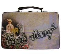 Kleiber Monet Flowers Small Storage Case, Box, Wood, Brown, 30 x 11.5 x 18 cm
