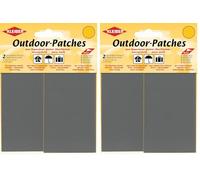 Kleiber Nylon Self Adhesive Repair Patches, Dark Grey (Pack of 2)