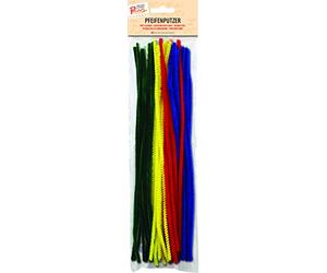 Kleiber Pipe Cleaners, Green, Blue, Red, Yellow, Small