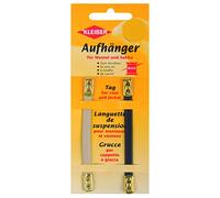 Kleiber Plastic/Metal Sew on Clothes Hook/Tag, Pack of 2, Beige/Brown