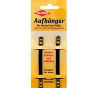 Kleiber Plastic/Metal Sew on Clothes Hook/Tag, Pack of 2, Black