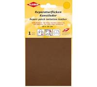 Kleiber Self Adhesive Imitation Leather Repair Patch, 10cm x 16cm Faux Leather Tape for Sofa, Car Seat, Furniture, Handbags, Jackets - Waterproof Peel and Stick Patch - Brown (1 Piece)