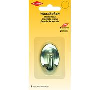 Kleiber Self Adhesive Wall Hook x1 Silver