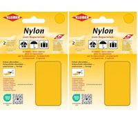 Kleiber Self Adhesive Waterproof Nylon Repair Patches, Yellow,ca. 10 cm x 12 cm (Pack of 2)