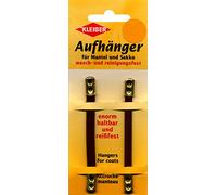 Kleiber Sew-on Coat Hanging Loops, Pack of 2, Brown - Heavy Duty Metal & Plastic Jacket Hooks for Garment Repair - Durable Replacement Hanging Tags for Coats, Parkas, and Blazers