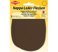 Kleiber Sew-on Nappa Leather Elbow and Knee Patches 12.5 x 10 cm Brown 2 per pack