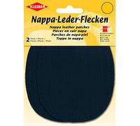 Kleiber Sew-on Nappa Leather elbow and knee patches 12.5 cm x 10 cm, Dark Blue, 2 per pack