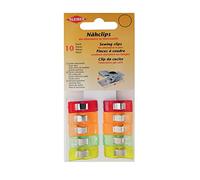Kleiber Sewing Clips Sewing Accessories, Plastic, Multi-Colour, 2.5 x 0.9 x 1.2 cm, 10 Units