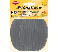 Kleiber Small Iron On or sew On OvalCord Arm/Knee Patches-Grey